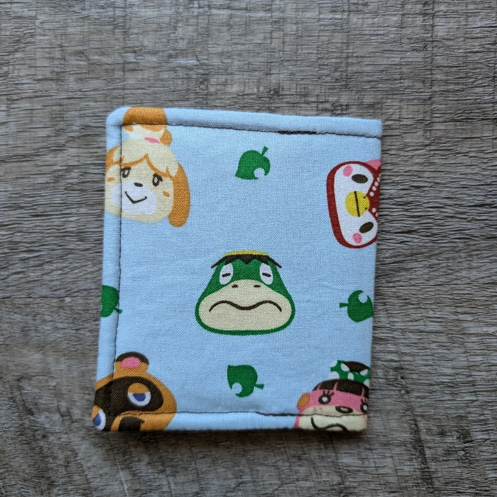 Handmade Animal Crossing Cotton Fabric Trifold Wallet